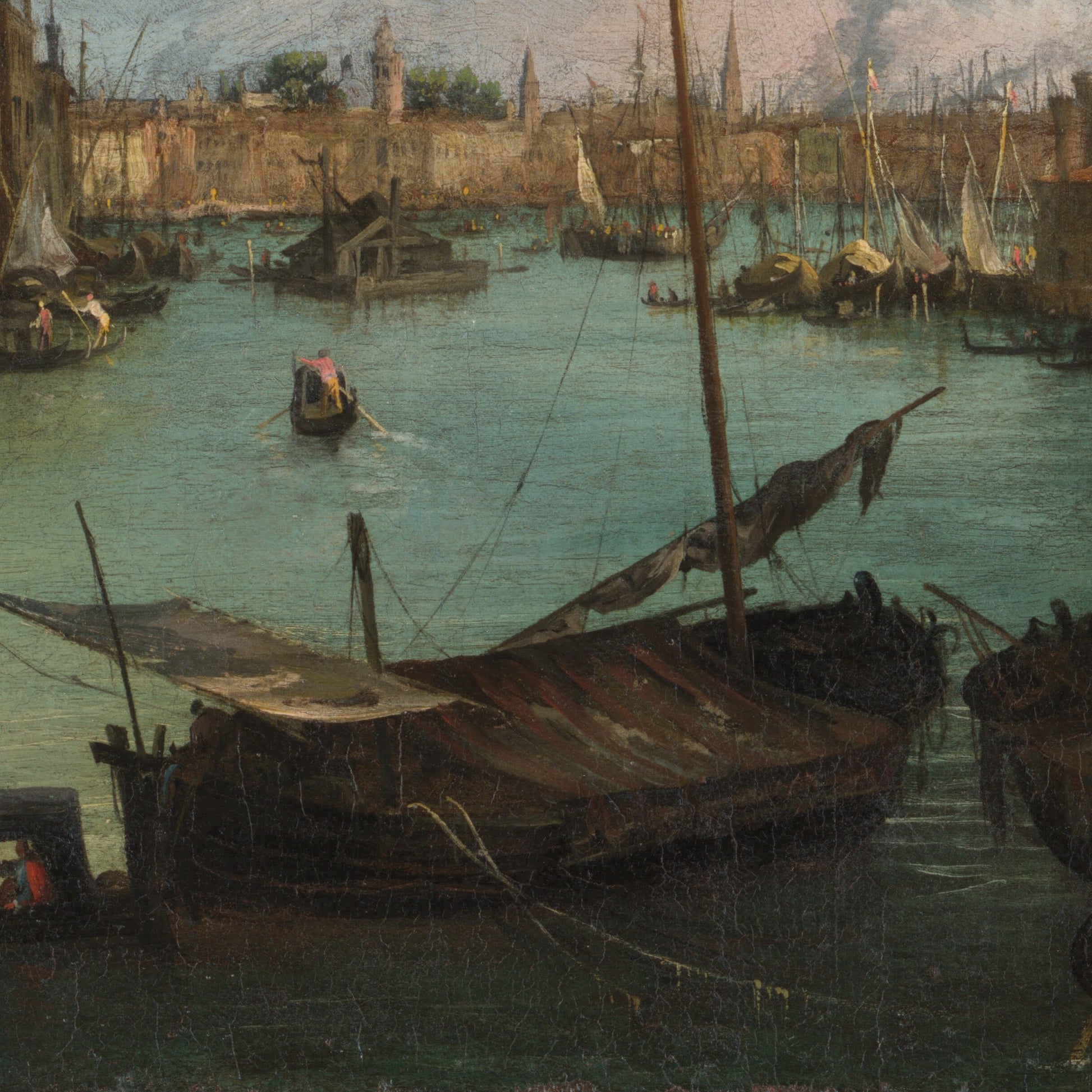 The Grand Canal in Venice by Canaletto, 3d Printed with texture and brush strokes looks like original oil painting.