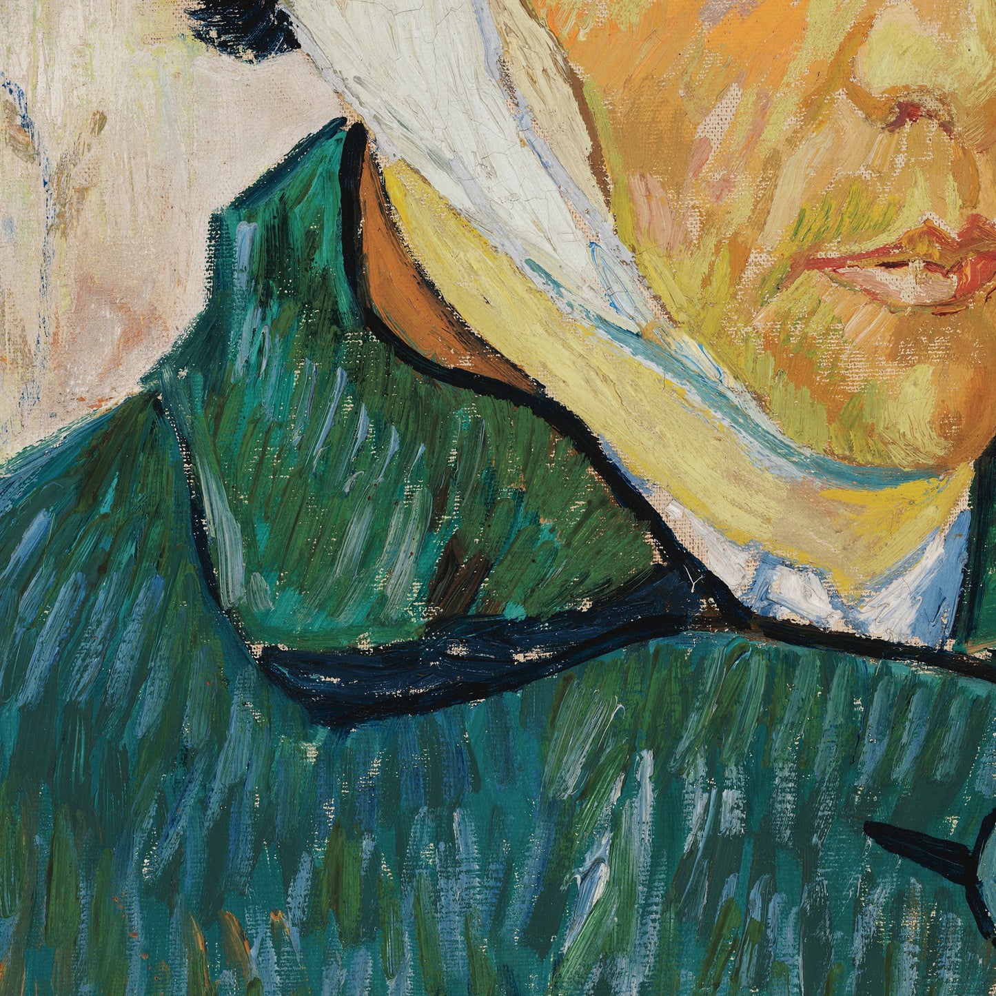 Self Portrait with Bandaged Ear by Vincent Van Gogh, 3d Printed with texture and brush strokes looks like original oil painting