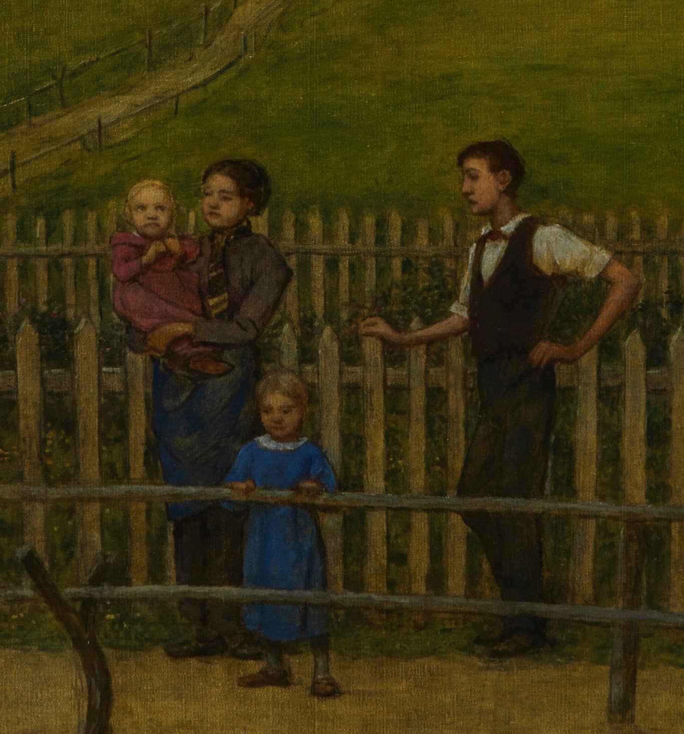 Abend in der Schweiz II by Hans Thoma, 3d Printed with texture and brush strokes looks like original oil painting.