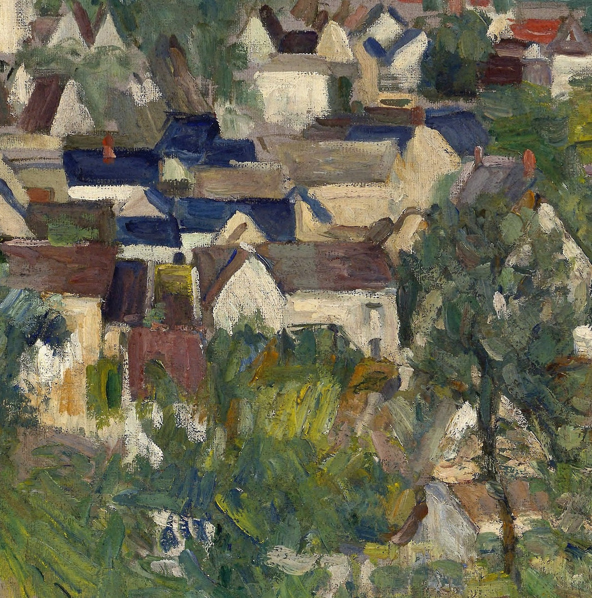 Auvers, Panoramic View by Paul Cezanne, 3d Printed with texture and brush strokes looks like original oil painting
