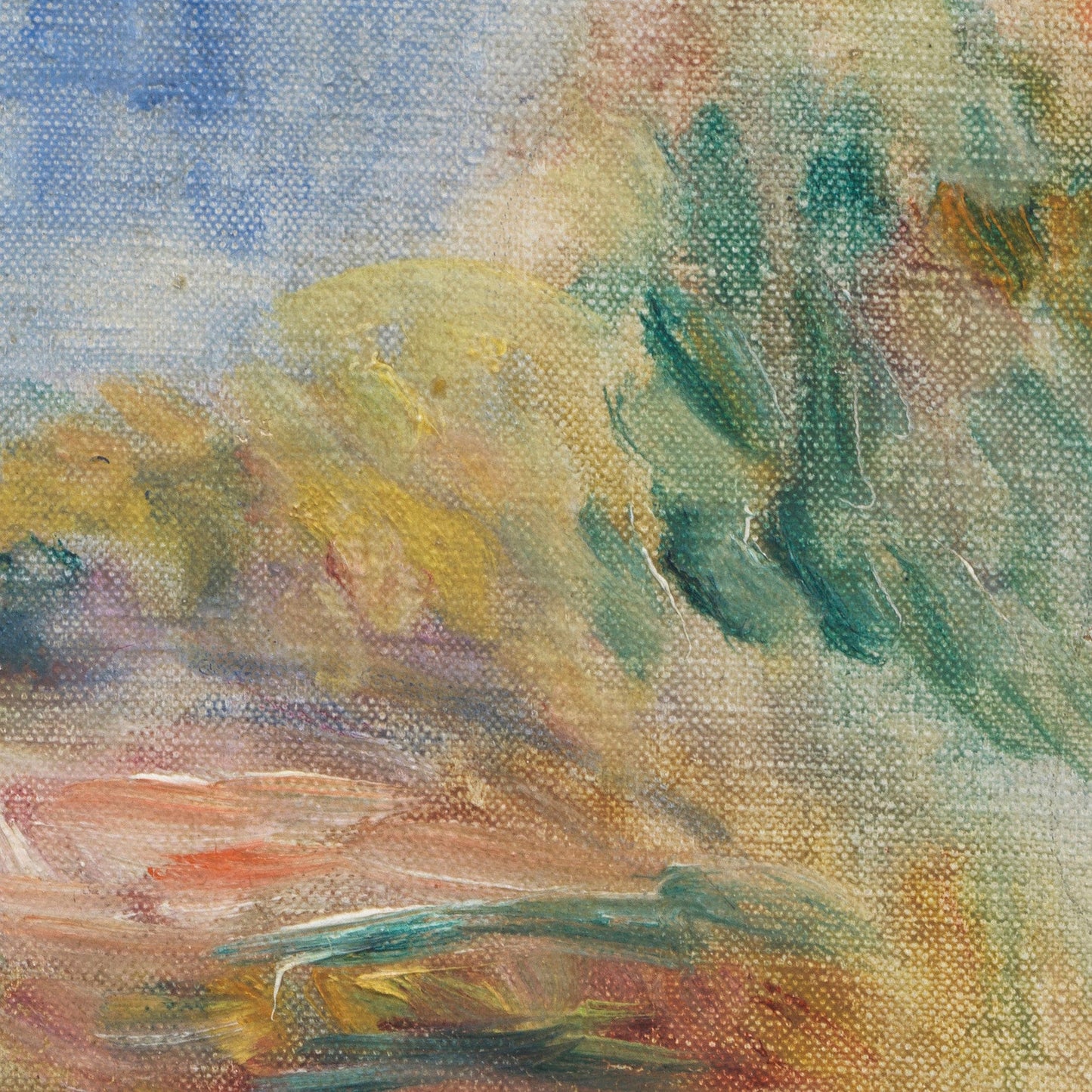 Femme assise dans un paysage by Pierre Auguste Renoir, 3d Printed with texture and brush strokes looks like original oil painting