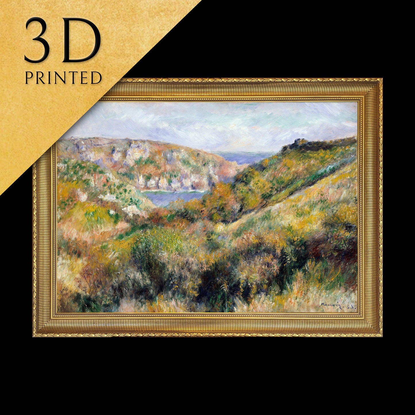 Guernsey by Pierre Auguste Renoir, 3d Printed with texture and brush strokes looks like original oil painting