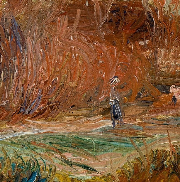 L’eglise a Essoyes by Pierre Auguste Renoir, 3d Printed with texture and brush strokes looks like original oil painting