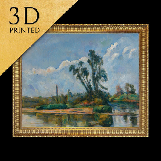 La Riviere by Paul Cezanne, 3d Printed with texture and brush strokes looks like original oil painting