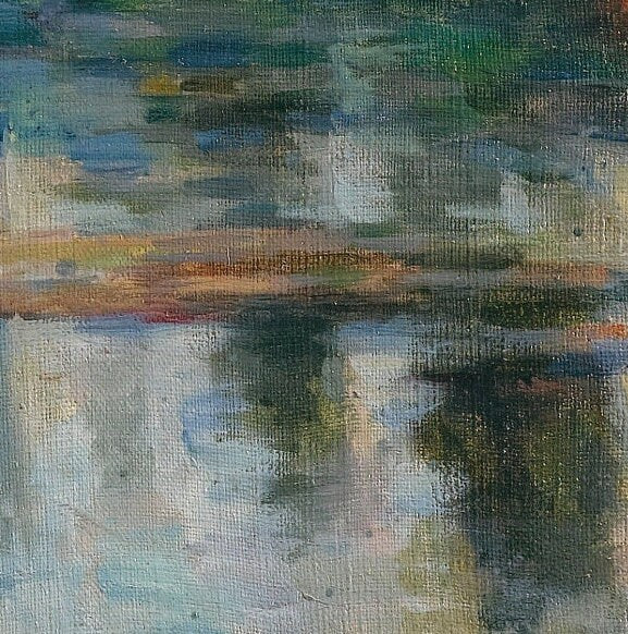 La Riviere by Paul Cezanne, 3d Printed with texture and brush strokes looks like original oil painting