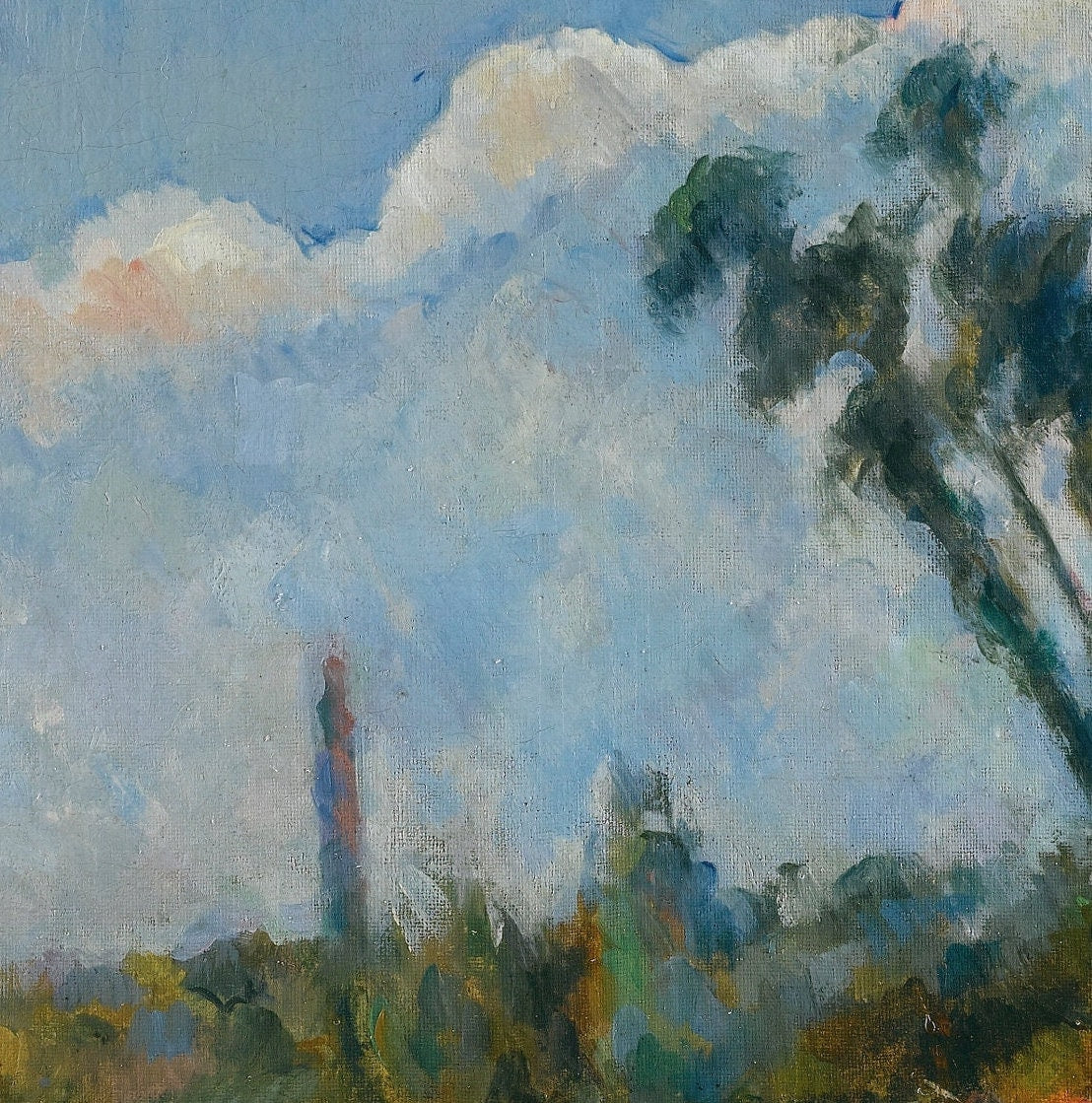 La Riviere by Paul Cezanne, 3d Printed with texture and brush strokes looks like original oil painting