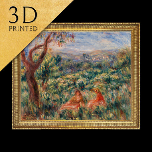Landscape Paysage by Pierre Auguste Renoir, 3d Printed with texture and brush strokes looks like original oil painting