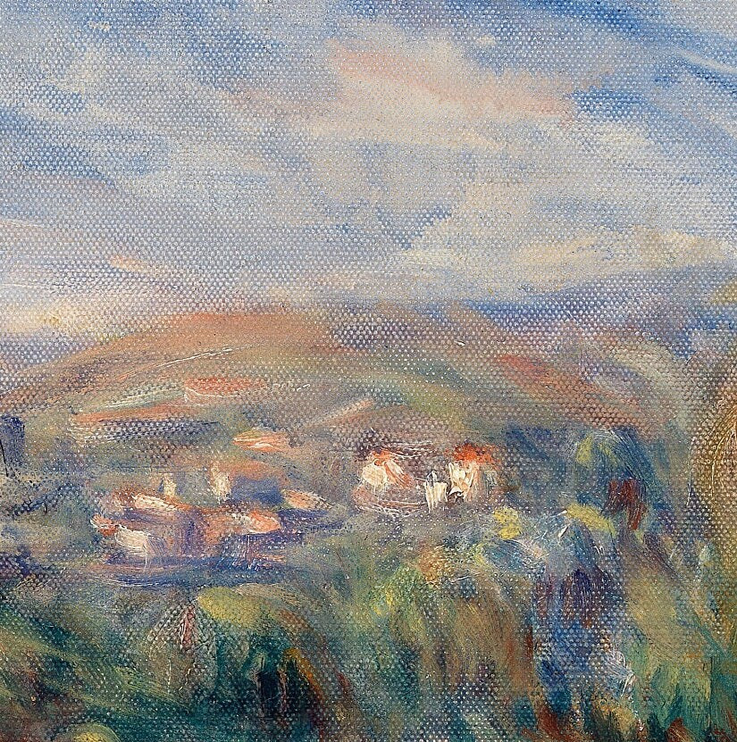 Landscape Paysage by Pierre Auguste Renoir, 3d Printed with texture and brush strokes looks like original oil painting