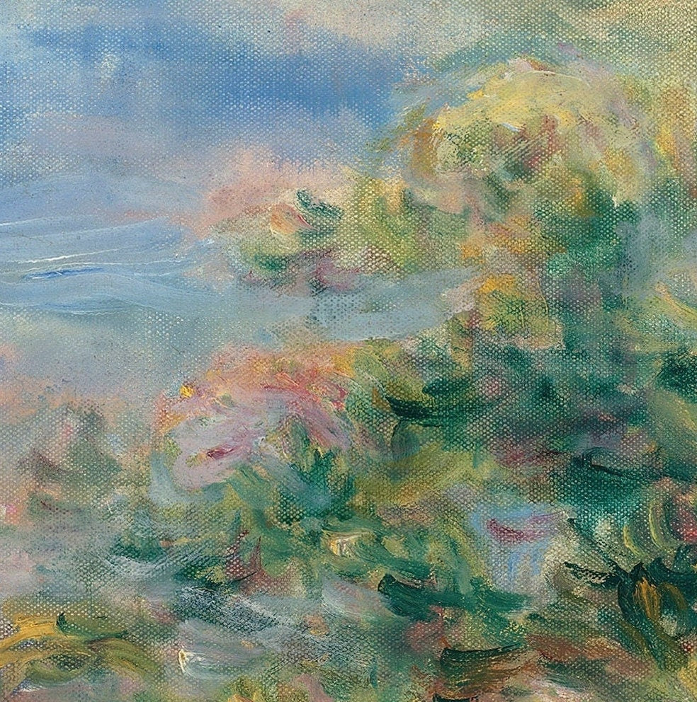 Lavandieres au bord du Loup by Pierre Auguste Renoir,3d Printed with texture and brush strokes looks like original oil painting