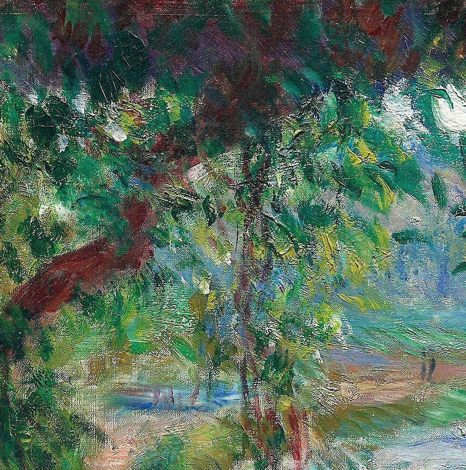 Near the Lake by Pierre Auguste Renoir, 3d Printed with texture and brush strokes looks like original oil painting