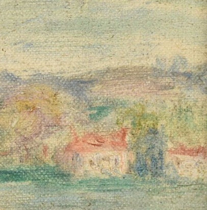 Paysage by Pierre Auguste Renoir, 3d Printed with texture and brush strokes looks like original oil painting