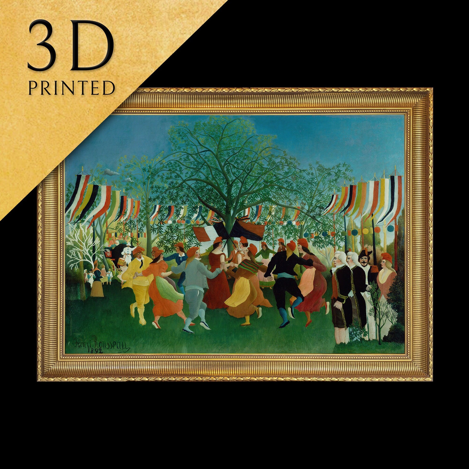 A Centennial of Independence by Henri Rousseau, 3d Printed with texture and brush strokes looks like original oil painting