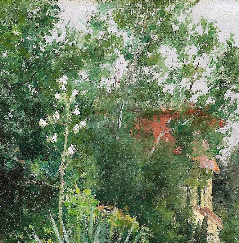 A City Park William Merritt, 3d Printed with texture and brush strokes looks like original oil painting