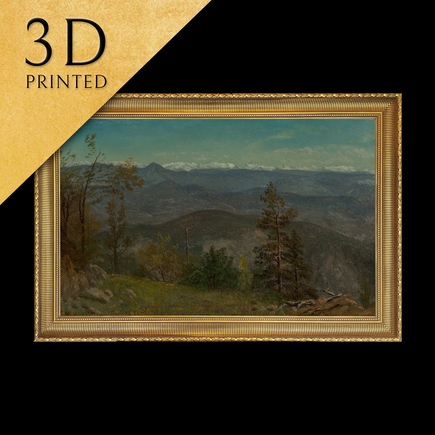 Yosemite Valley, California by Albert Bierstadt, 3d Printed with texture and brush strokes looks like original oil painting