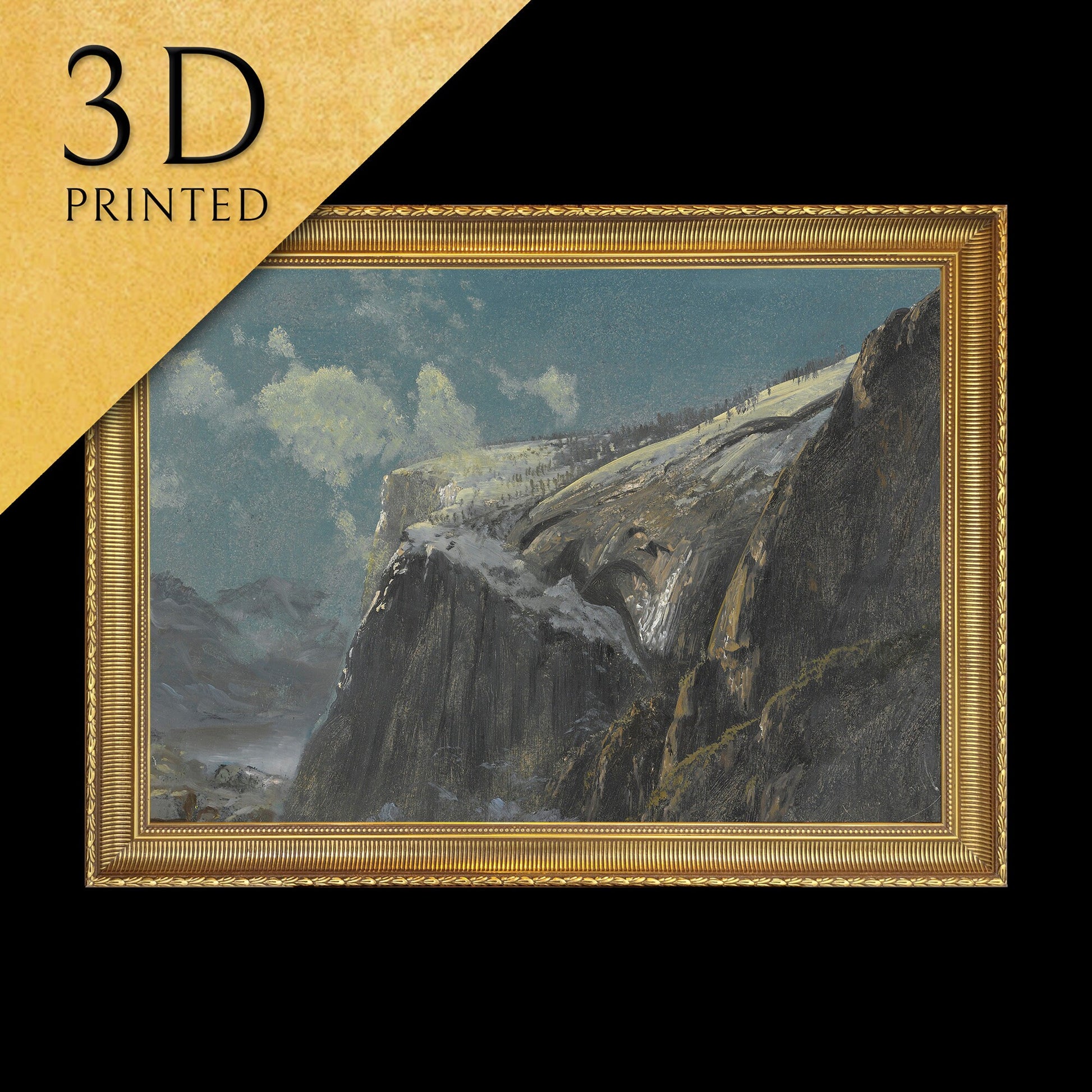Above the timberline - by Albert Bierstadt, 3d Printed with texture and brush strokes looks like original oil painting.
