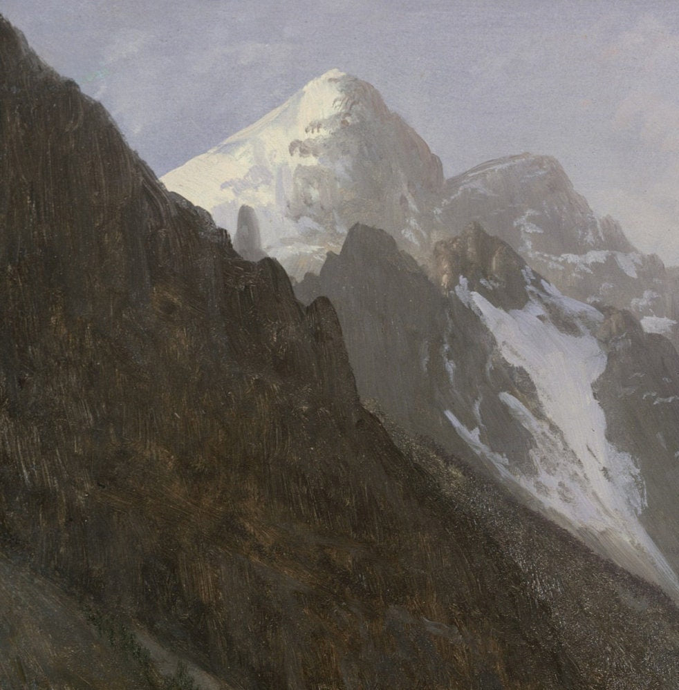 Canadian Rockies - by Albert Bierstadt,3d Printed with texture and brush strokes looks like original oil painting.