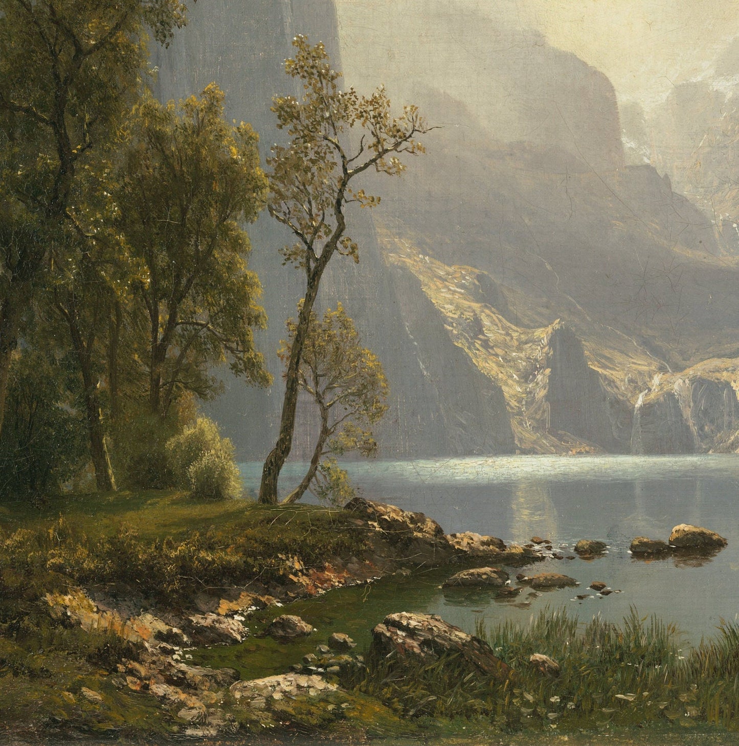 In the Sierras - by Albert Bierstadt, 3d Printed with texture and brush strokes looks like original oil painting.