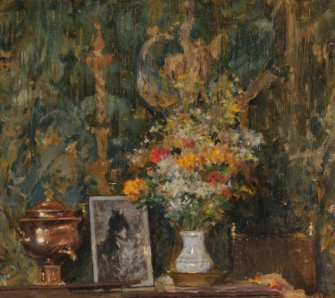 In the Studio by William Merritt Chase, 3d Printed with texture and brush strokes looks like original oil painting.