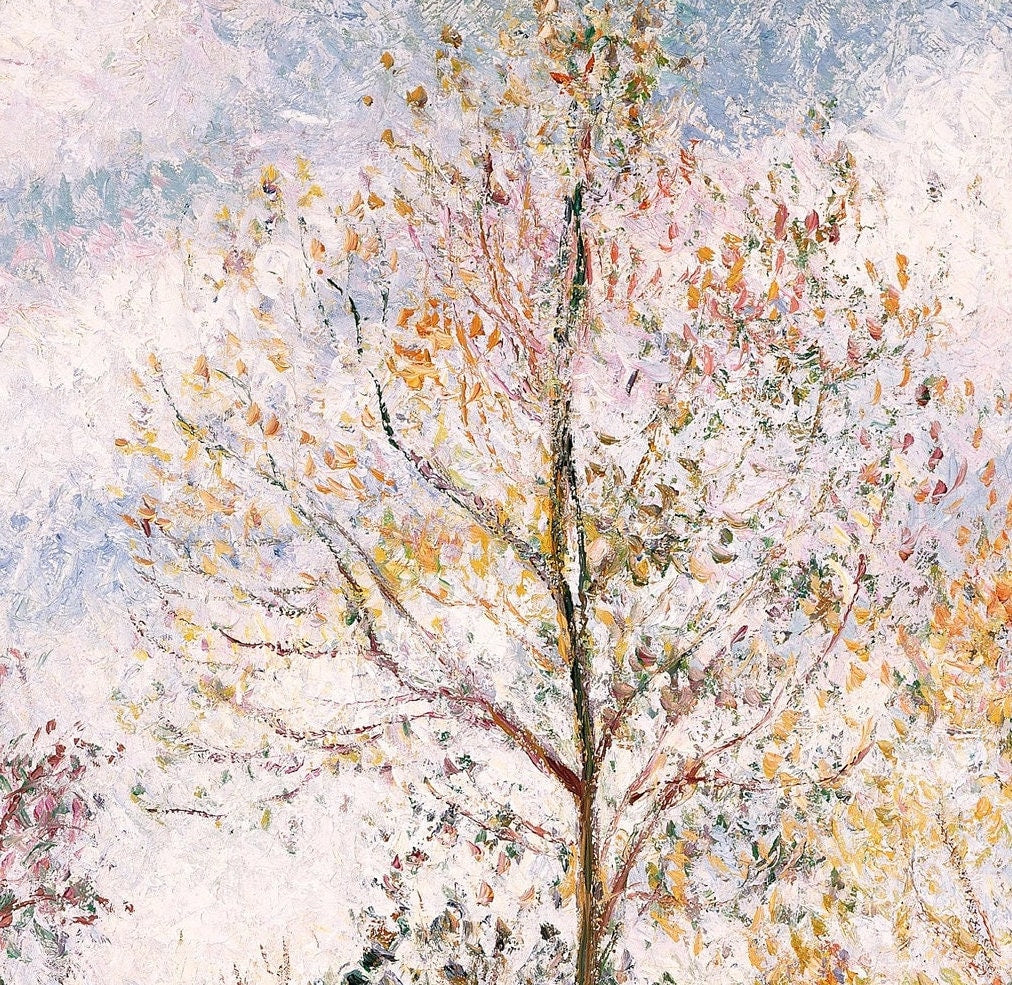 Automne, Peupliers, Eragny - by Camille Pissarro ,3d Printed with texture and brush strokes looks like original oil painting.
