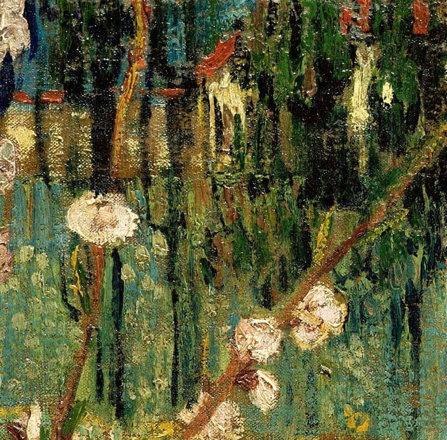 Almond tree in blossom - by Van gogh, 3d Printed with texture and brush strokes looks like original oil-painting.