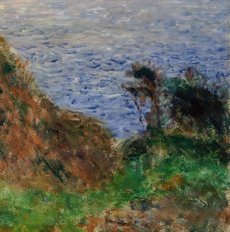 Fog on Guernsey by Pierre Auguste Renoir, 3d Printed with texture and brush strokes looks like original oil painting