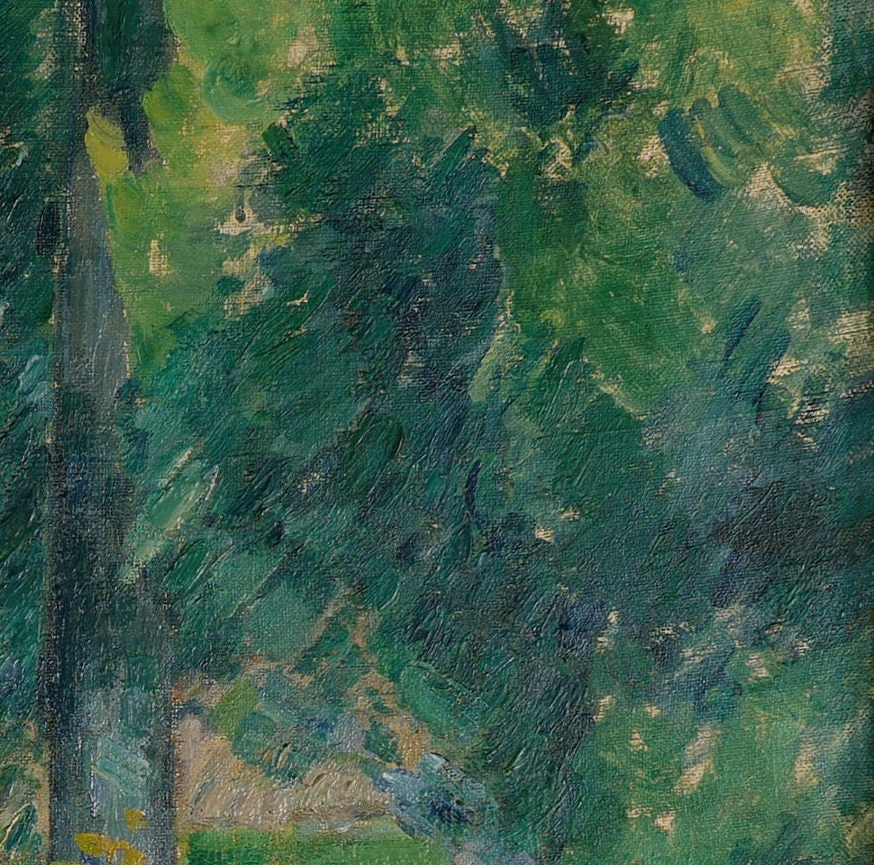 Le bassin du Jas de Bouffan by Paul Cezanne,3d Printed with texture and brush strokes looks like original oil painting