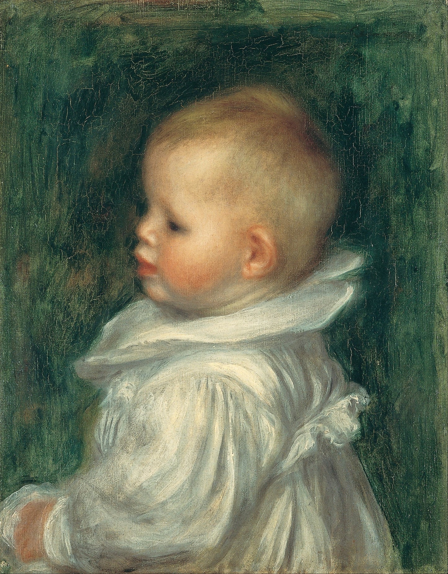 Portrait of Claude Renoir by Pierre Auguste Renoir, 3d Printed with texture and brush strokes looks like original oil painting