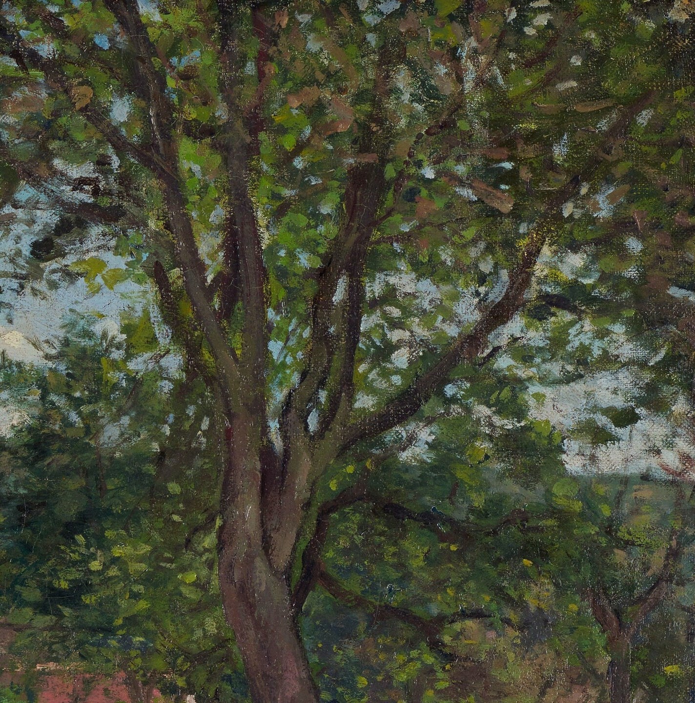 Orchards by Camille Pissarro, 3dPrinted with texture and brush strokes looks like original oil painting, high realistic printing