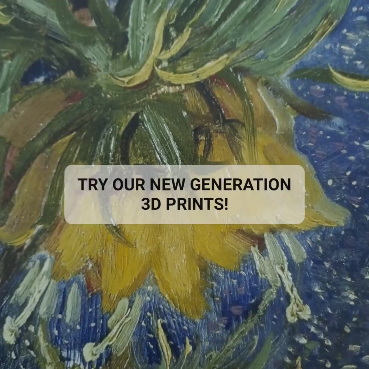 Imperial Fritillaries by Vincent Van Gogh, 3d Printed with texture and brush strokes looks like original oil-painting, code:165