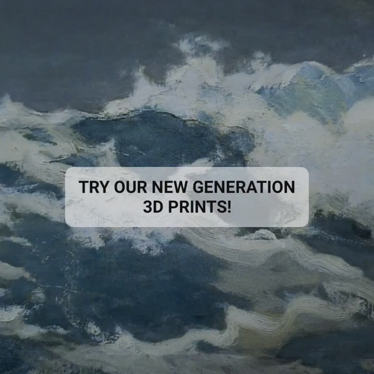Northeaster by Winslow Homer, 3d Printed with texture and brush strokes looks like original oil-painting, code:212