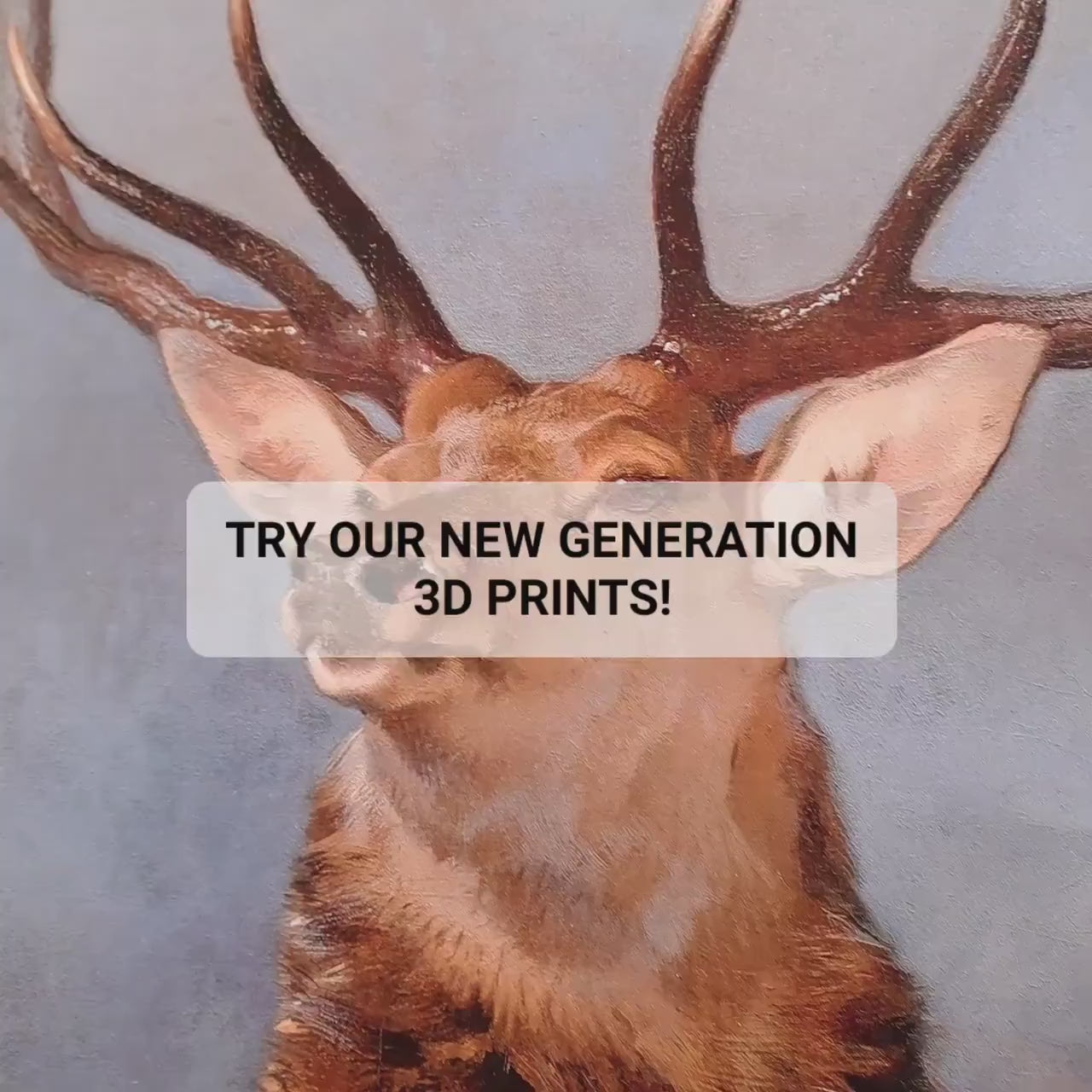 The Monarch of the Glen by Edwin Landseer, 3d Printed with texture and brush strokes looks like original oil-painting, code:027