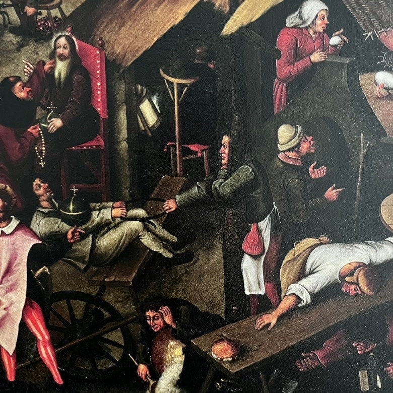 Pieter Brueghel's 'Proverbios Flamencos' 3D Textured Print