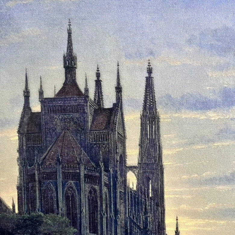 Gothic Church by the Sea by Karl Friedrich Schinkel, 3d Printed with texture and brush strokes looks like original oil painting