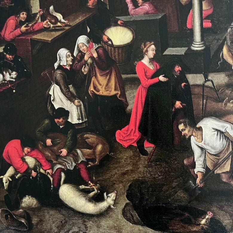 Pieter Brueghel's 'Proverbios Flamencos' 3D Textured Print