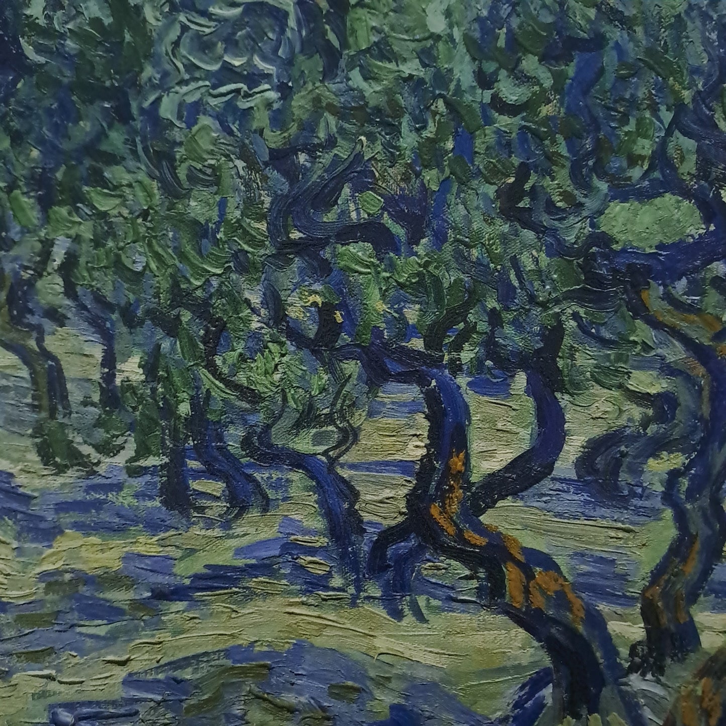 Olive Orchard by Vincent Van Gogh, 3d Printed with texture and brush strokes looks like original oil-painting.