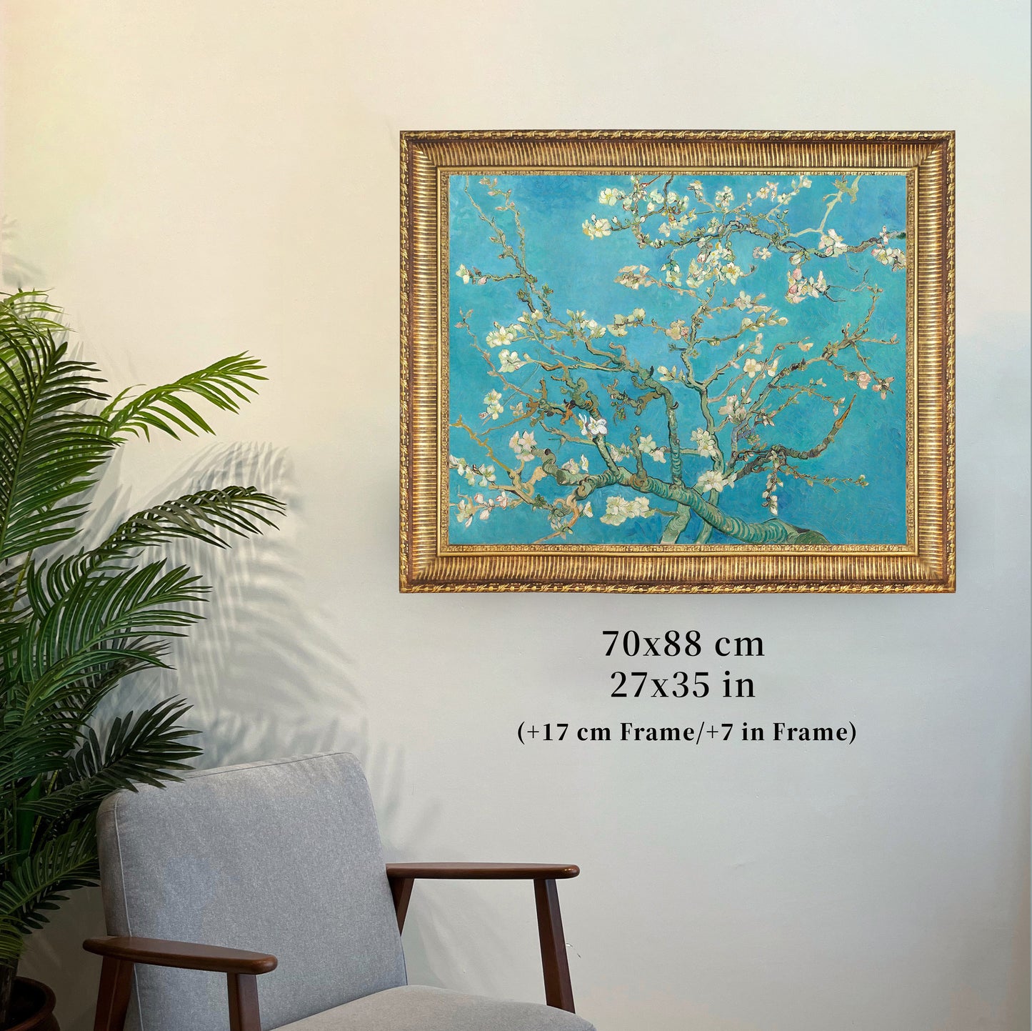 Almond Blossom by Vincent Van Gogh, 3d Printed with texture and brush strokes looks like original oil painting