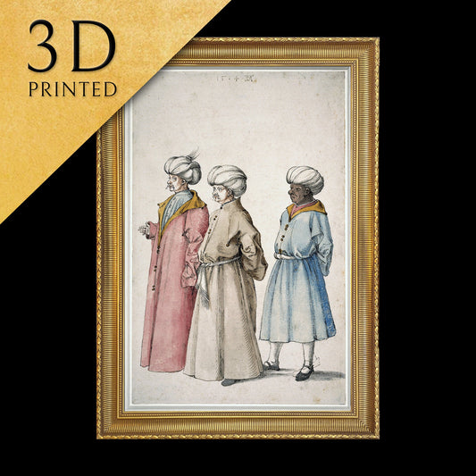 Tree Orientalist by Albrecht Dürer, 3d Printed with texture and brush strokes looks like original oil painting