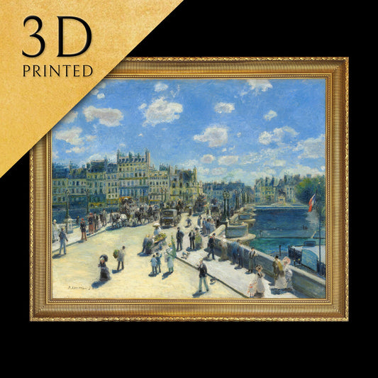 Pont Neuf by Auguste Renoir, 3d Printed with texture and brush strokes looks like original oil painting