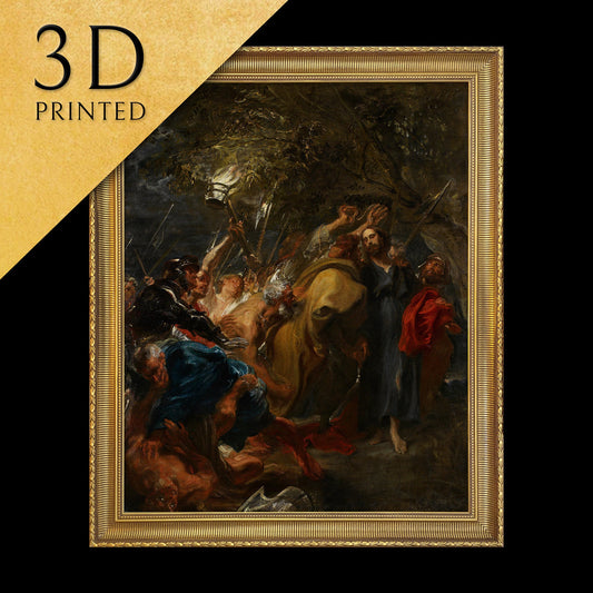 The Betrayal of Christ by Anthony van Dyck, 3d Printed with texture and brush strokes looks like original oil painting