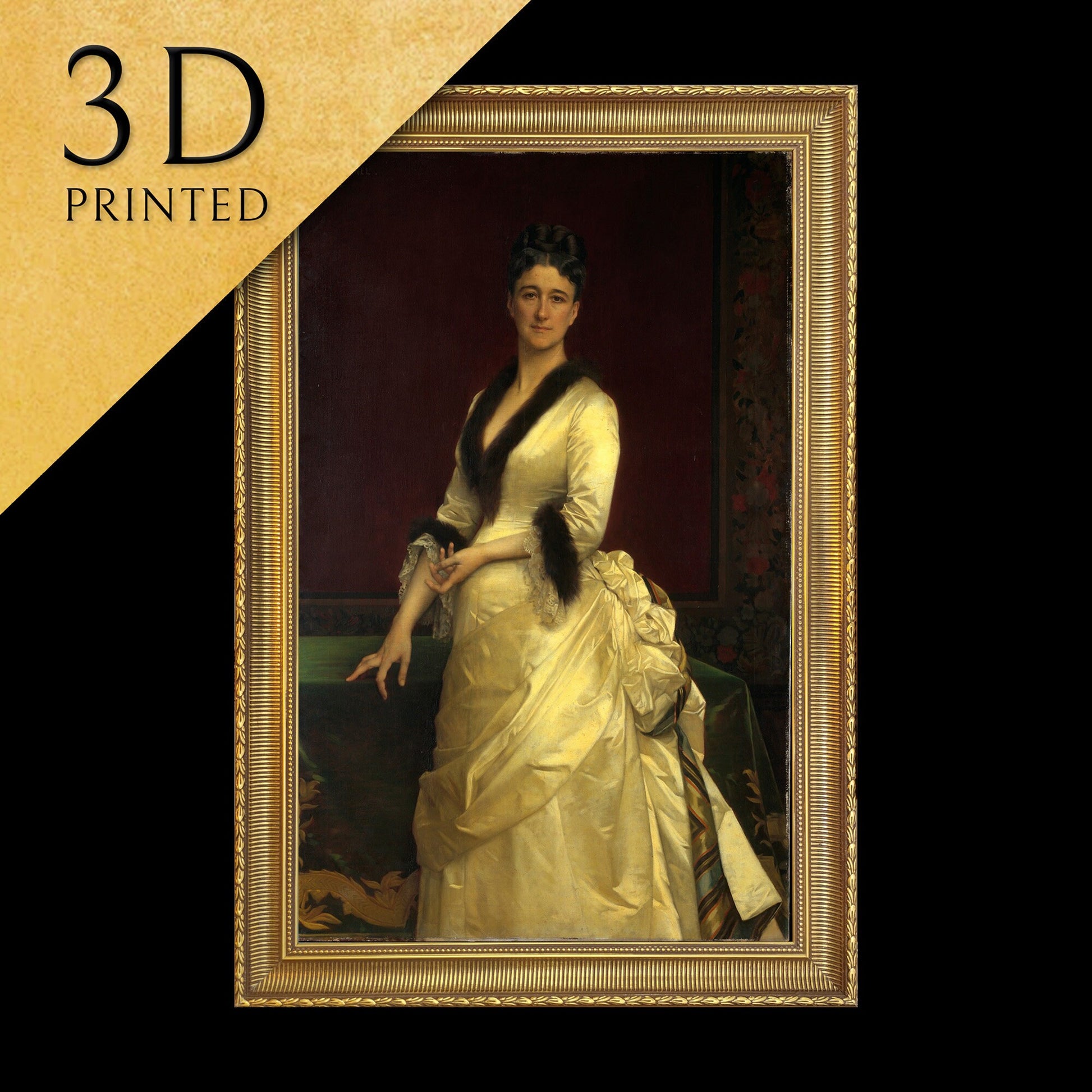 Catharine Lorillard Wolfe by Alexandre Cabanel, 3d Printed with texture and brush strokes looks like original oil painting