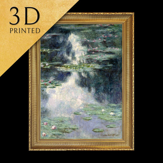 Pond with Water Lilies by Claude Monet, 3d Printed with texture and brush strokes looks like original oil painting