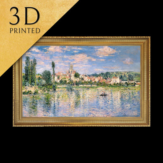 Vetheuil in Summer by Claude Monet, 3d Printed with texture and brush strokes looks like original oil painting