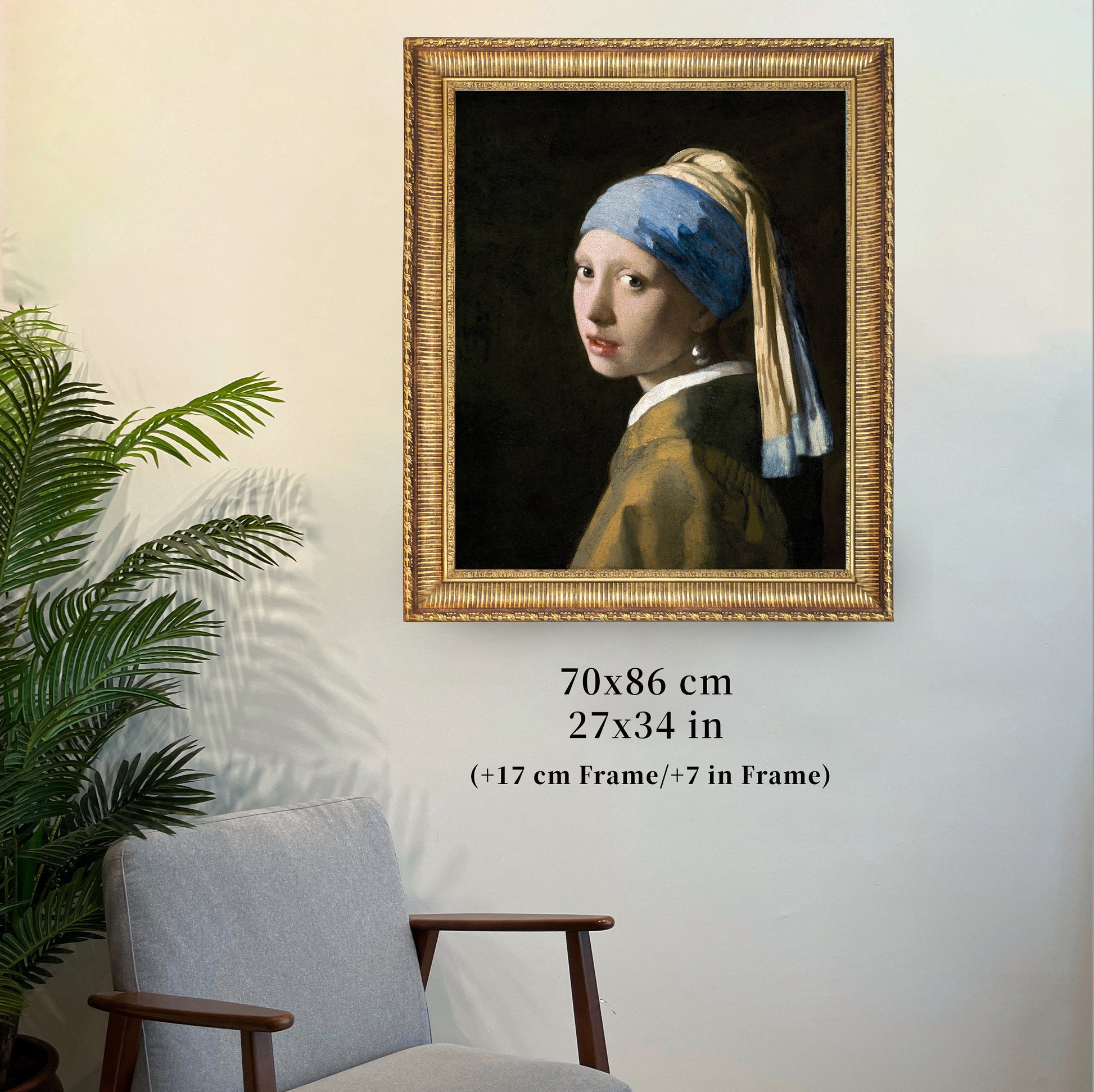 Girl with a Pearl Earring by Johannes Vermeer, 3d Printed with texture and brush strokes looks like original oil painting