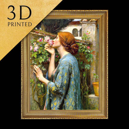 The Soul of the Rose by John William Waterhouse, 3d Printed with texture and brush strokes looks like original oil painting