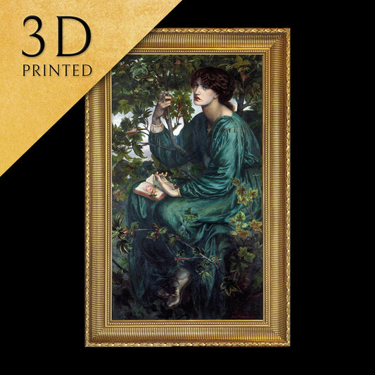 The Day Dream by Dante Gabriel Rossetti, 3d Printed with texture and brush strokes looks like original oil painting