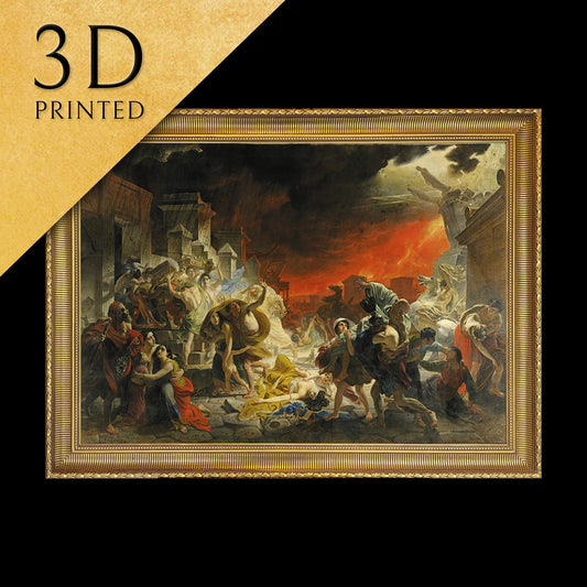 The Last Day of Pompeii by Karl Brullov, 3d Printed with texture and brush strokes looks like original oil painting