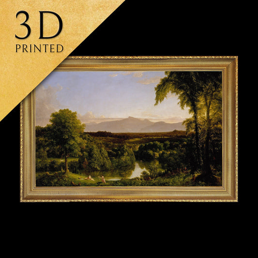 View on the Catskill by Thomas Cole, 3d Printed with texture and brush strokes looks like original oil painting