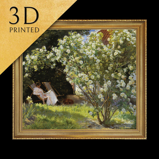 Roses by Peder Severin Kroyer, 3d Printed with texture and brush strokes looks like original oil painting