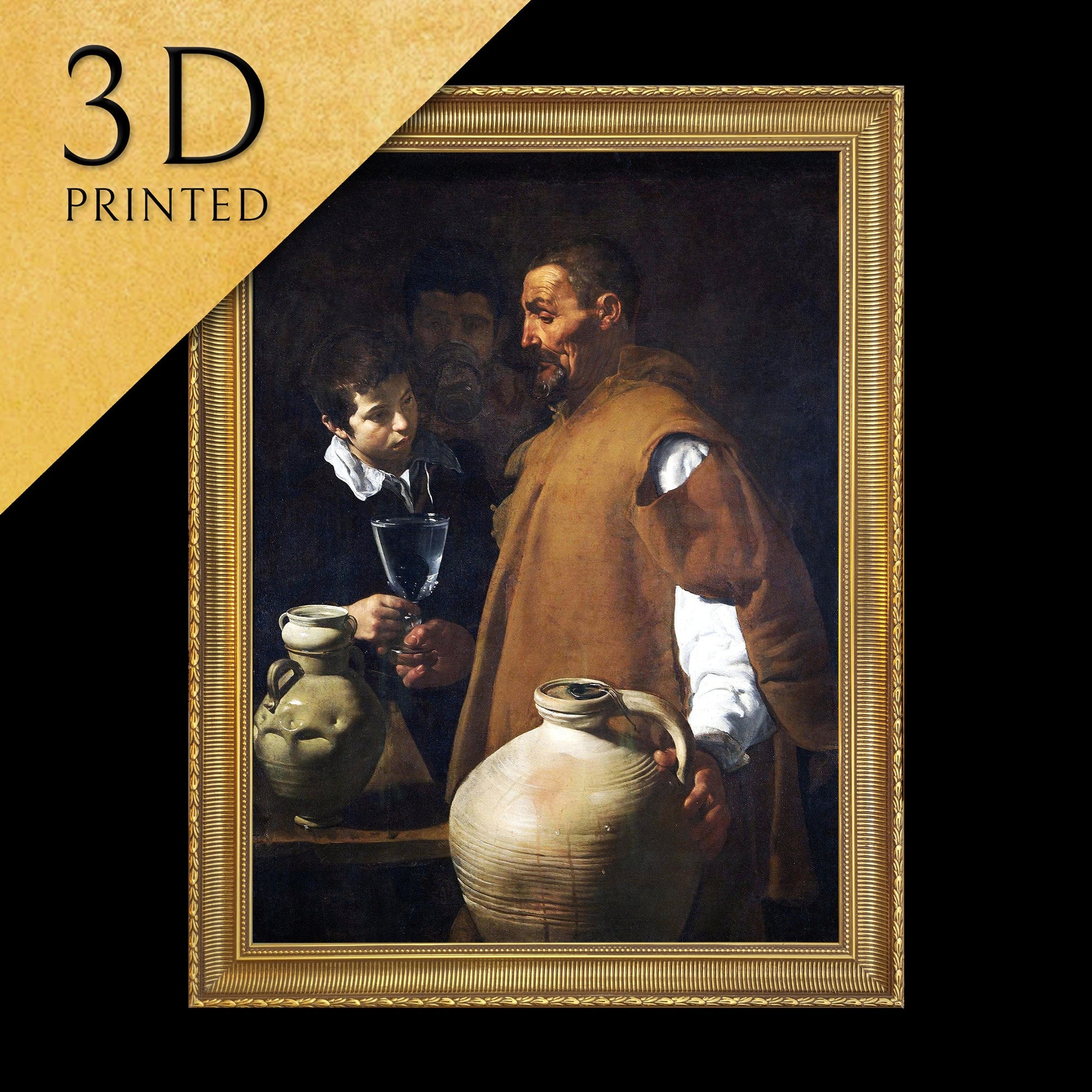 The Water of Seville by Diego Velazquez, 3d Printed with texture and brush strokes looks like original oil painting