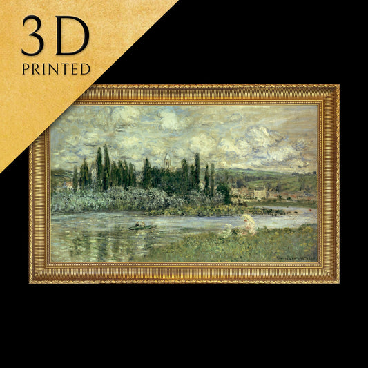 View of Vetheuil by Claude Monet, 3d Printed with texture and brush strokes looks like original oil painting